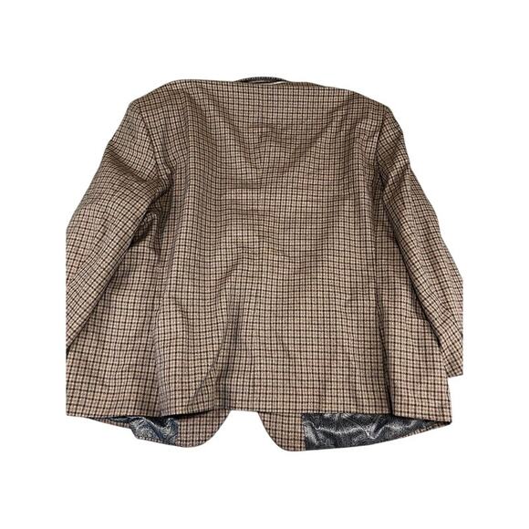 Men's Brown Plaid Oak Hill Sport Coat Blazer Size 4XL 58R/60R excellent - Picture 2 of 12